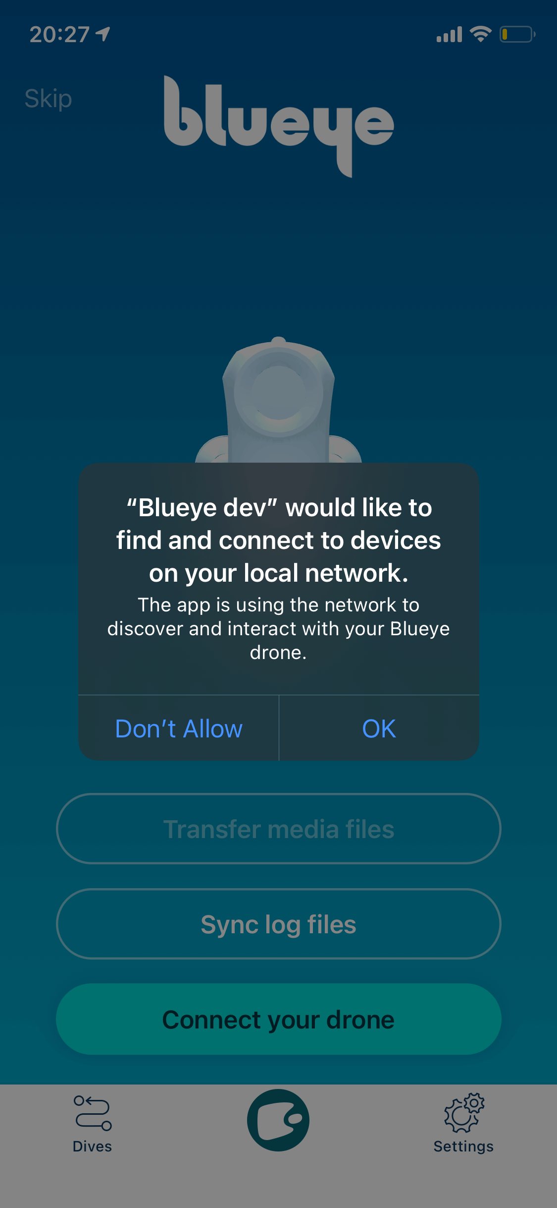 Unable to connect to your drone from an iOS device – Blueye Robotics