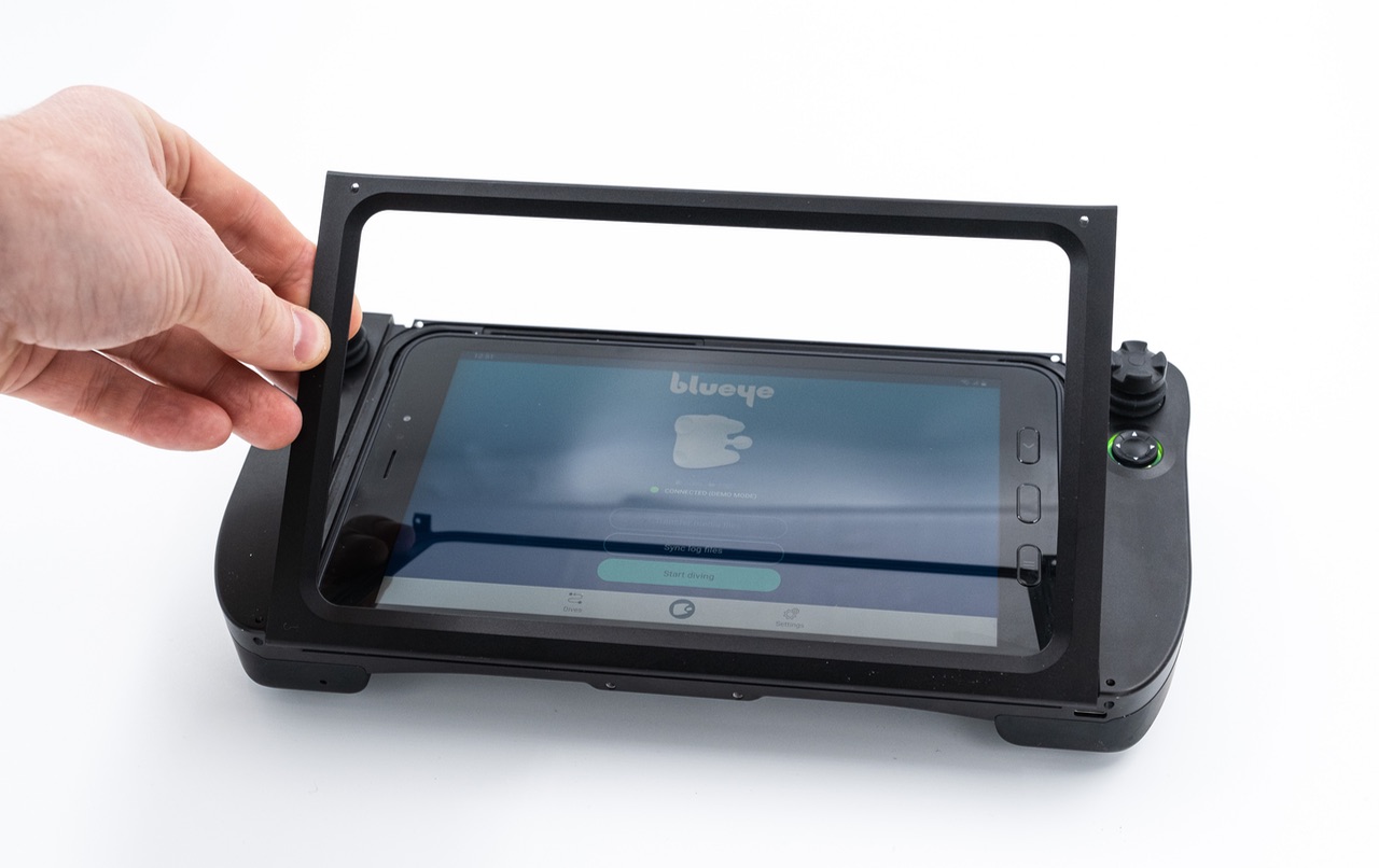Installation of tablet in rugget controller.